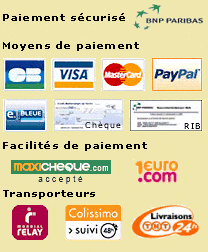 Carte bancaire - Visa - Mastercard - Paypal