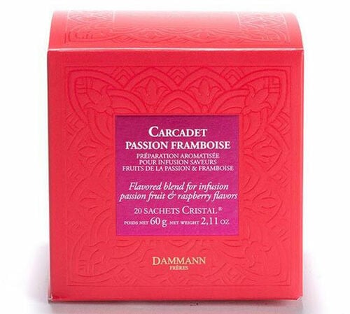 Carcadet Framboise Passion - 20 sachets - DAMMANN FR&Egrave;RES