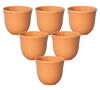 6 Tasses &agrave; caf&eacute; emboss&eacute;es 250 ml orange - LOVERAMICS image number 0