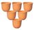 6 Tasses &agrave; caf&eacute; emboss&eacute;es 250 ml orange - LOVERAMICS image