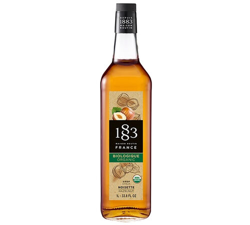 Sirop Noisette BIO - Bouteille verre 1L  1883 ROUTIN