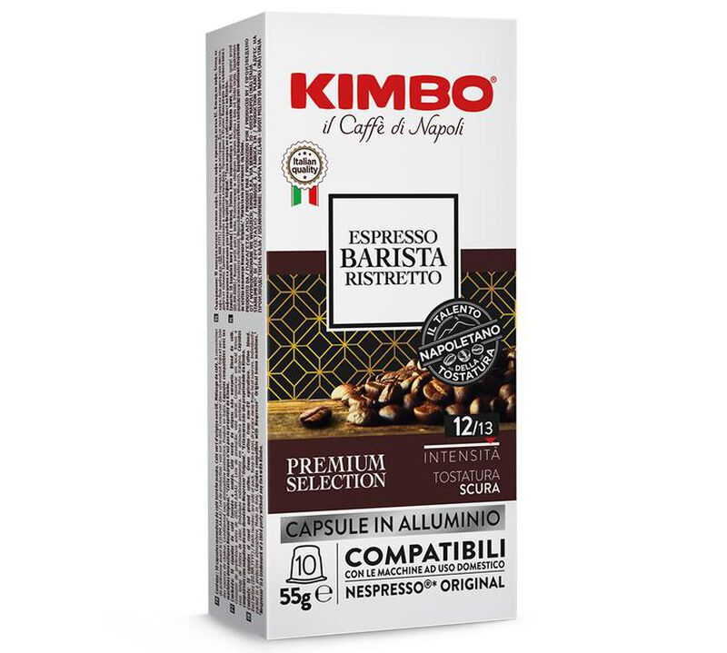 10 Nespresso* Original Compatible Capsules Espresso Barista Ristretto &ndash; KIMBO  (best before 19.9.2026) image number 0