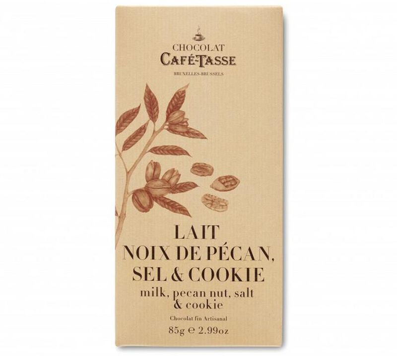 Caf&eacute; Tasse Milk Chocolate Bar with Pecan Nuts Salt & Cookies - 85g image number 0