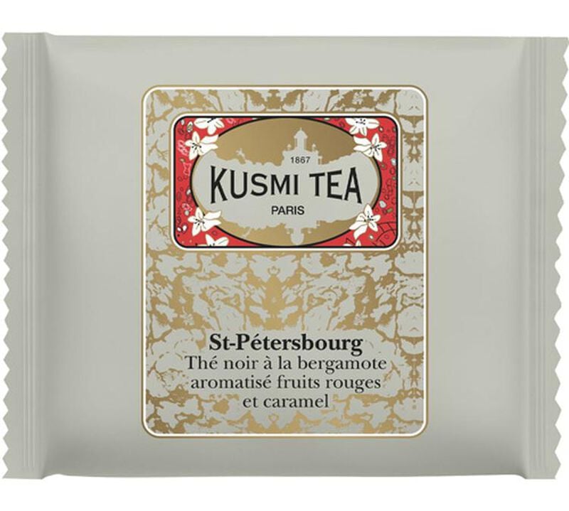 Th&eacute; Noir Saint P&eacute;tersbourg Bio - 25 sachets - KUSMI TEA image number 1