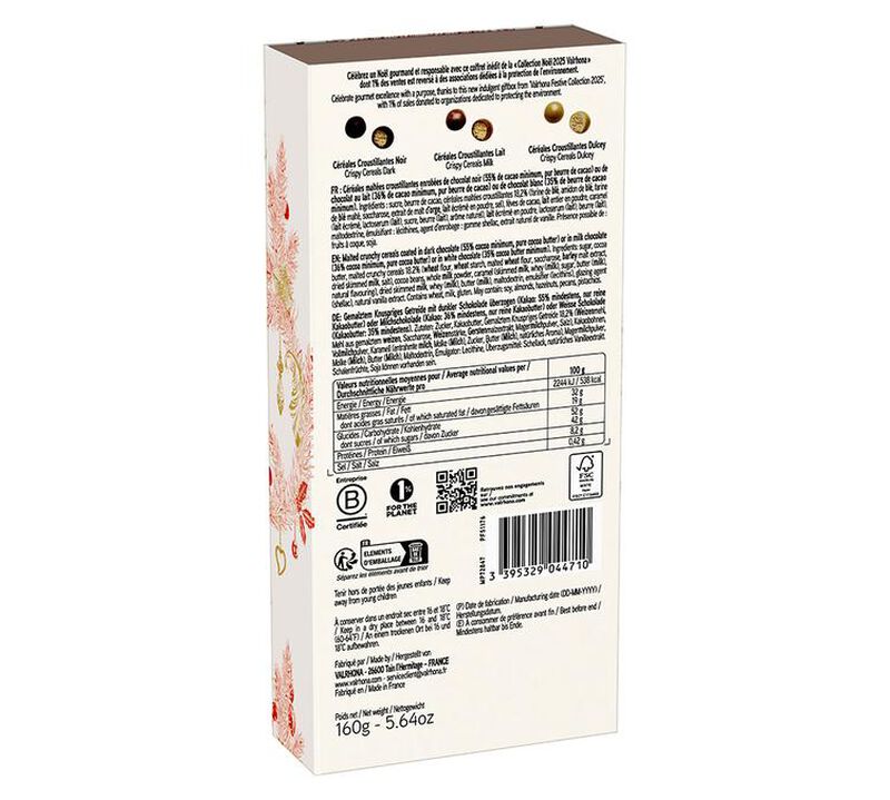 Valrhona Christmas 2025 Gourmet Moments Chocolate Box - 160 g image number 1