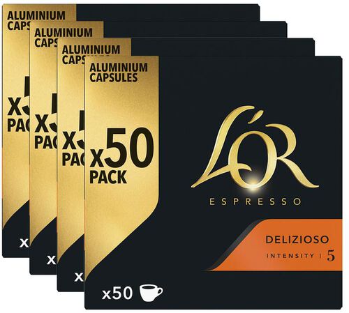 200 capsules compatibles Nespresso* Original Delizioso - L'OR ESPRESSO