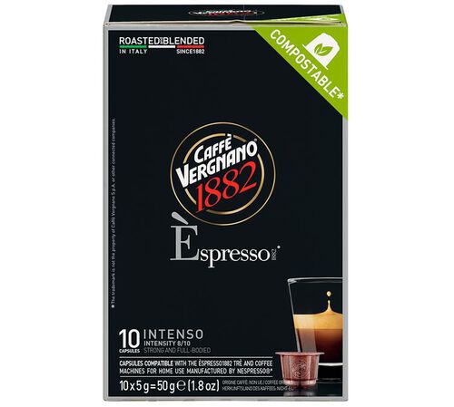 10 Nespresso* Original Compatible Capsules Espresso Intenso &ndash; CAFFE VERGNANO