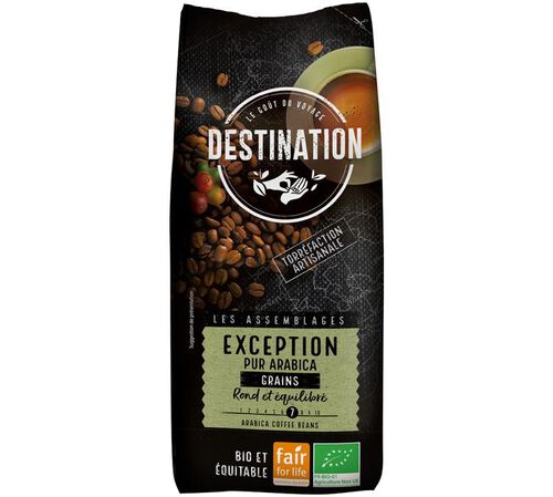 500 g - Caf&eacute; en grain - Exception Pur Arabica Bio Equitable - DESTINATION