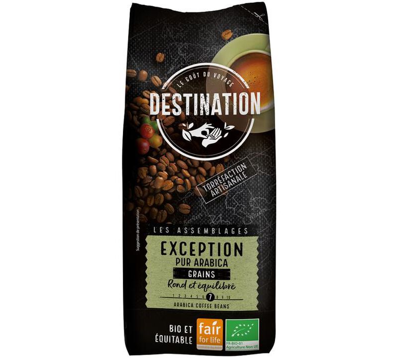 500 g - Caf&eacute; en grain - Exception Pur Arabica Bio Equitable - DESTINATION image number 0