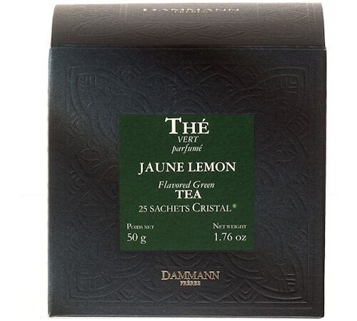 Th&eacute; Vert Citron x 50 sachets Cristal - Dammann Fr&egrave;res