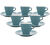 Tasses - ORIGAMI - tasses et sous-tasses espresso turquoise 9cl image