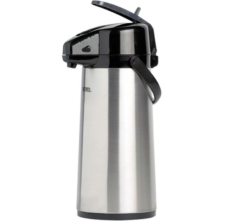Thermos Thermal Coffee Flask with Pump Action Chrome - 2.2L image number 0