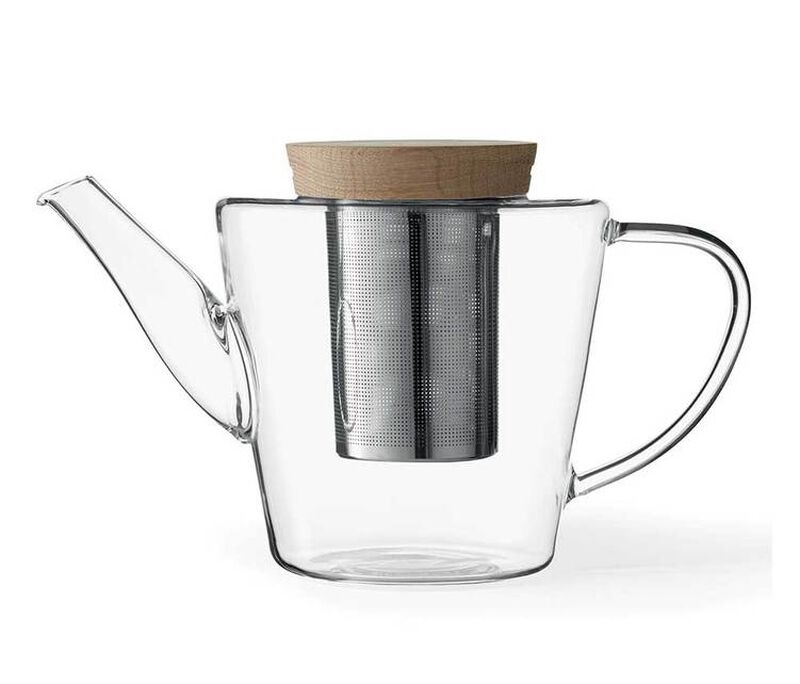 Viva Scandinavia &lsquo;Infusion' glass teapot with natural oak lid + Free tea! image number 0