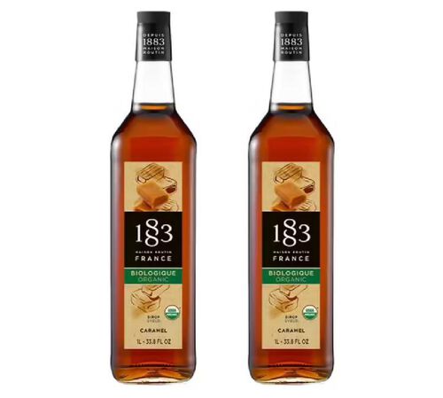 Sirop Caramel BIO - Bouteille verre - 1883 ROUTIN 2 x 1 L