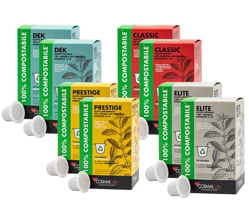 Pack of 80 Cosmai coffee capsules compatible with Nespresso&reg;