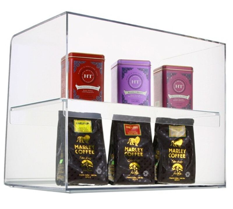 Produits - LINUM - Pr&eacute;sentoir ferm&eacute; 2 niveaux en plexiglas image number 1