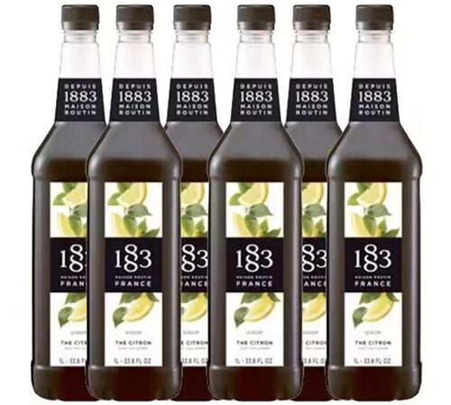 Sirop Th&eacute; Citron - Bouteille plastique - 6 x 1L - 1883 ROUTIN