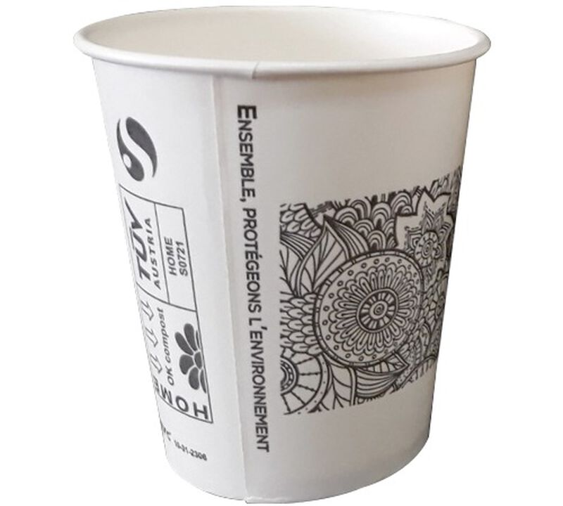 Pack of 90 Earth Cup Etnyk Paper Cups - 18 cl image number 1