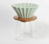 Origami Dripper M in Matte Green + Wooden Holder image number 1