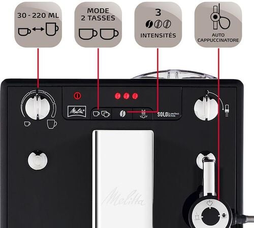 Expresso Broyeur Melitta Caffeo Solo Perfect Milk Noire E 957-101 image number 5