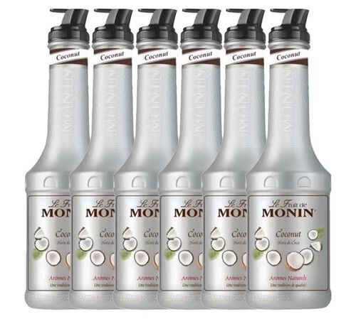 Lot de 6 pur&eacute;es de Fruit de Monin - Coco - 6 x1 L