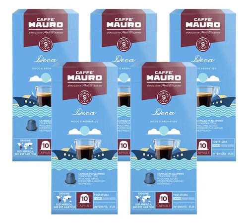 50 Nespresso* Original Compatible Capsules DEca &ndash; CAFFE MAURO
