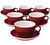 6 Tasses Caf&eacute; Latte et sous-tasses Egg 30 cl Rouge - Loveramics image