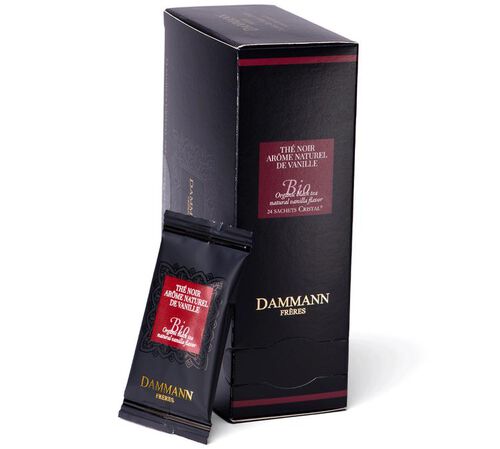 Th&eacute; Noir Vanille Bio - 24 sachets - DAMMANN FR&Egrave;RES