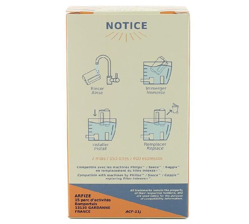 ARFIZE - Filtro acqua compatibile Brita Intenza+ PHILIPS/ SAECO/ GAGGIA - ACF-11J image number 2