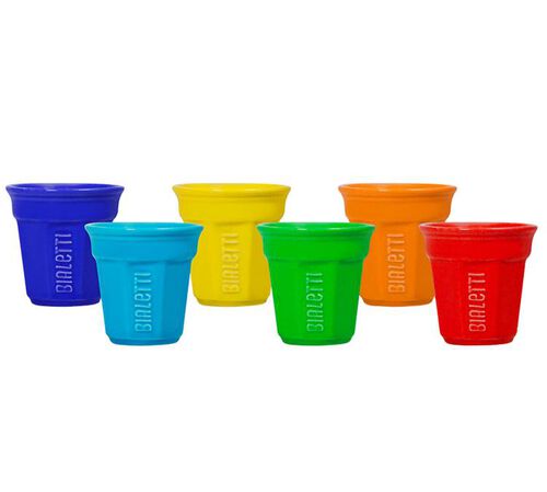 6 Bialetti espresso cups - Bicchierini colour collection