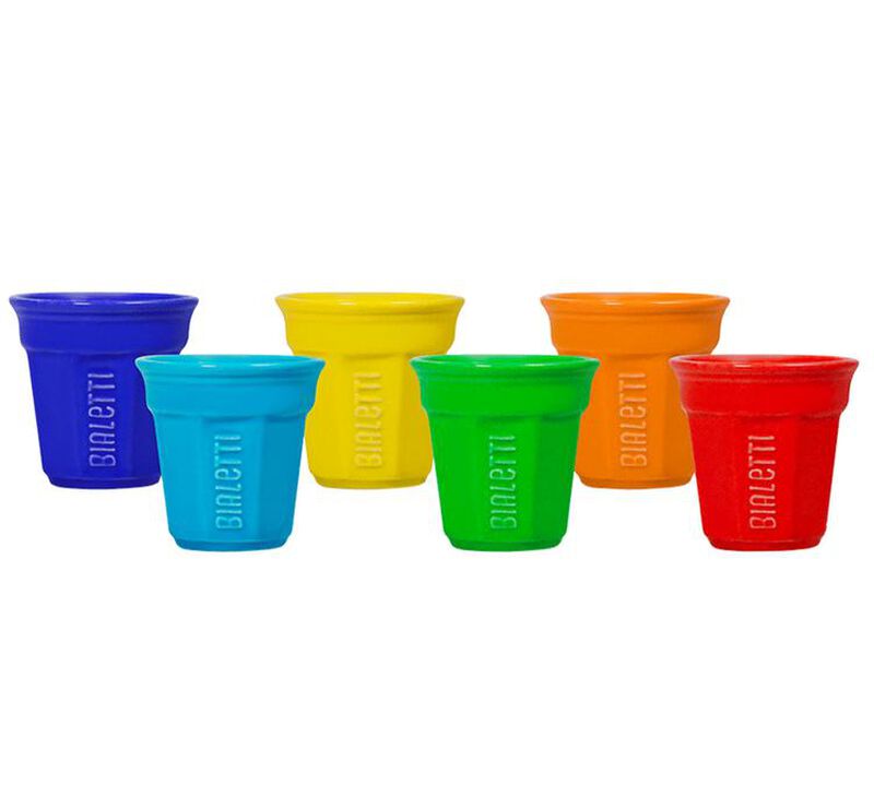 6 Bialetti espresso cups - Bicchierini colour collection image number 0
