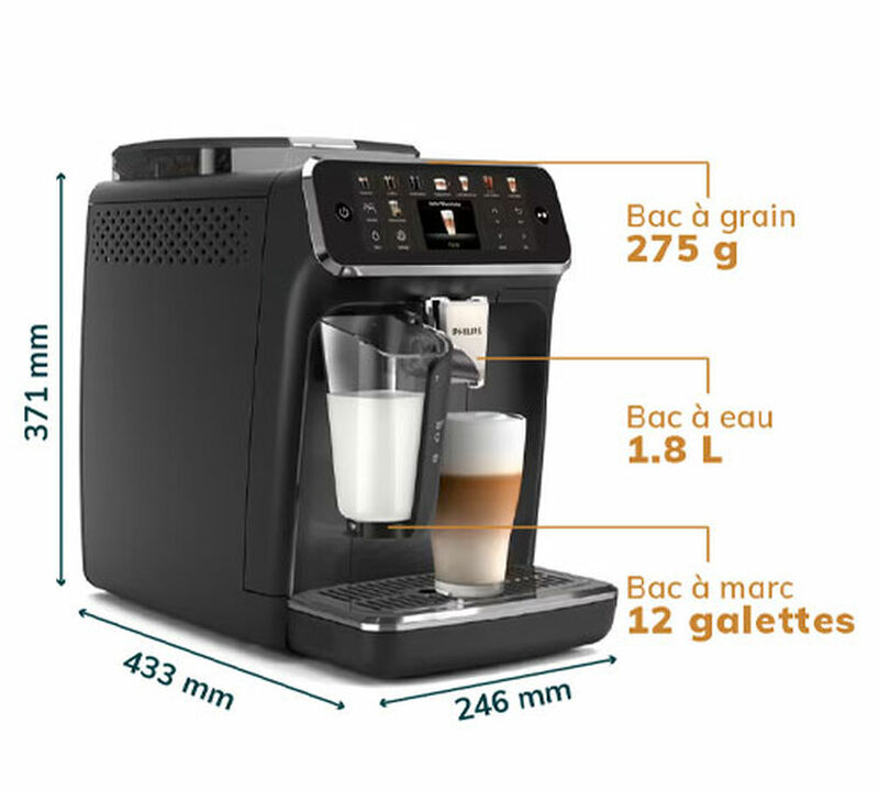 Philips Serie 5500 EP5541/50 LatteGo Nera cromata image number 1