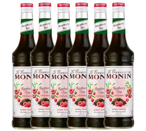 Lot de 6 Sirops Monin - Th&eacute; Framboise - 6 x 70cl