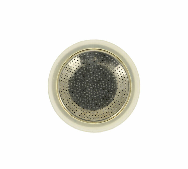 Pylano - Filtro in acciaio inox e guarnizione in silicone per moka Kiara 6 tazze image number 0