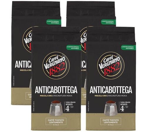 Caff&egrave; Vergnano Ground Coffee Antica Bottega - 4 x 250g
