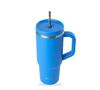 Gourde isotherme avec paille Travel cup bleu azur - 90 cl - QWETCH image number 1