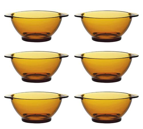 6 bols oreilles couleur vermeil 51cl - Duralex