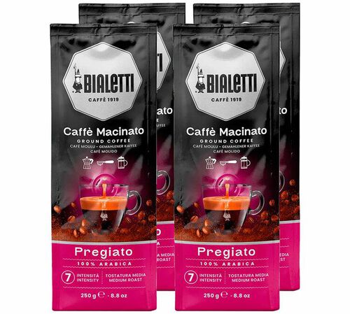Bialetti - Caff&egrave; macinato - Perfetto Moka Delicato 4 x 250 g