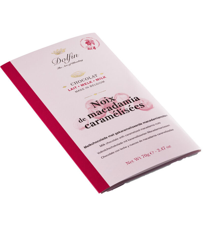 Tablette Chocolat au Lait Noix de Macadamia - 70 g - DOLFIN image number 1