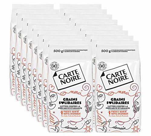 8 kg - Caf&eacute; en grain - Grains Solidaires - CARTE NOIRE