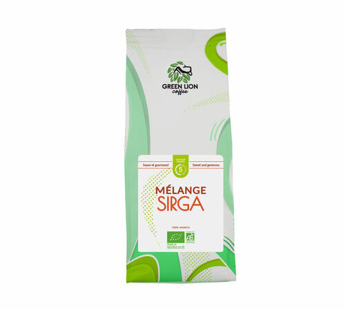 Green Lion Coffee - Caff&egrave; in grani - Le M&eacute;lange Sirga 100% Arabica Bio 1 kg