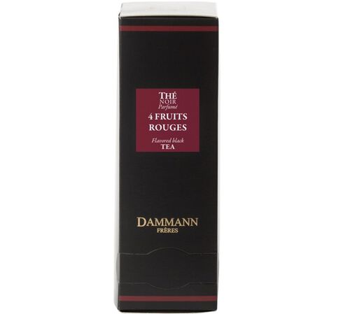 '4 Fruits Rouges' flavoured black tea - box of 24 Cristal&reg; sachets - Dammann Fr&egrave;res