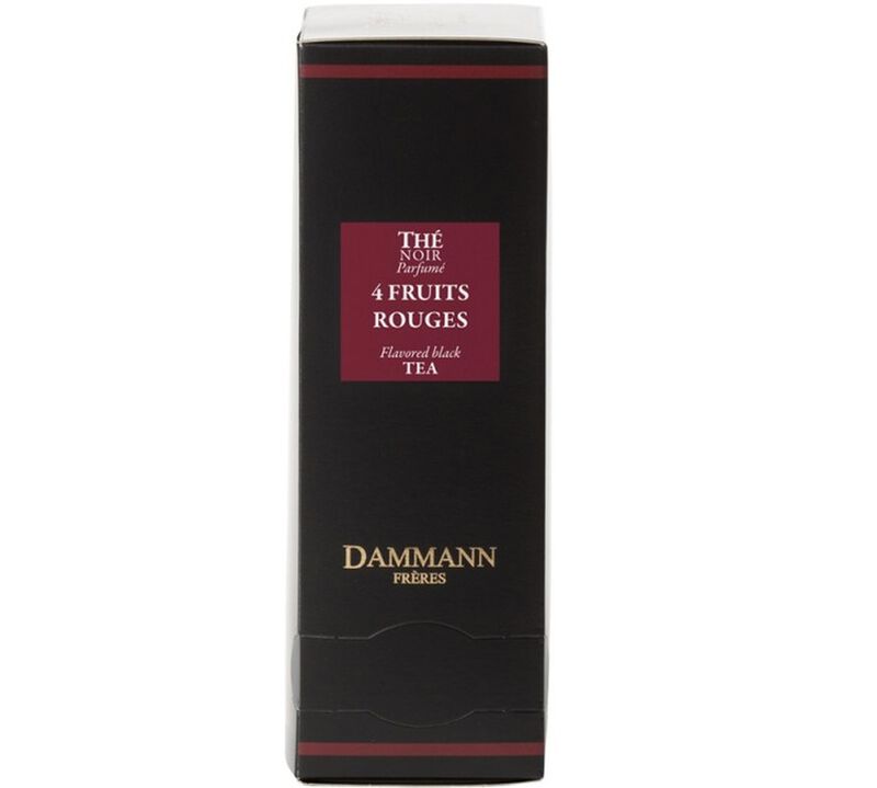 '4 Fruits Rouges' flavoured black tea - box of 24 Cristal&reg; sachets - Dammann Fr&egrave;res image number 0
