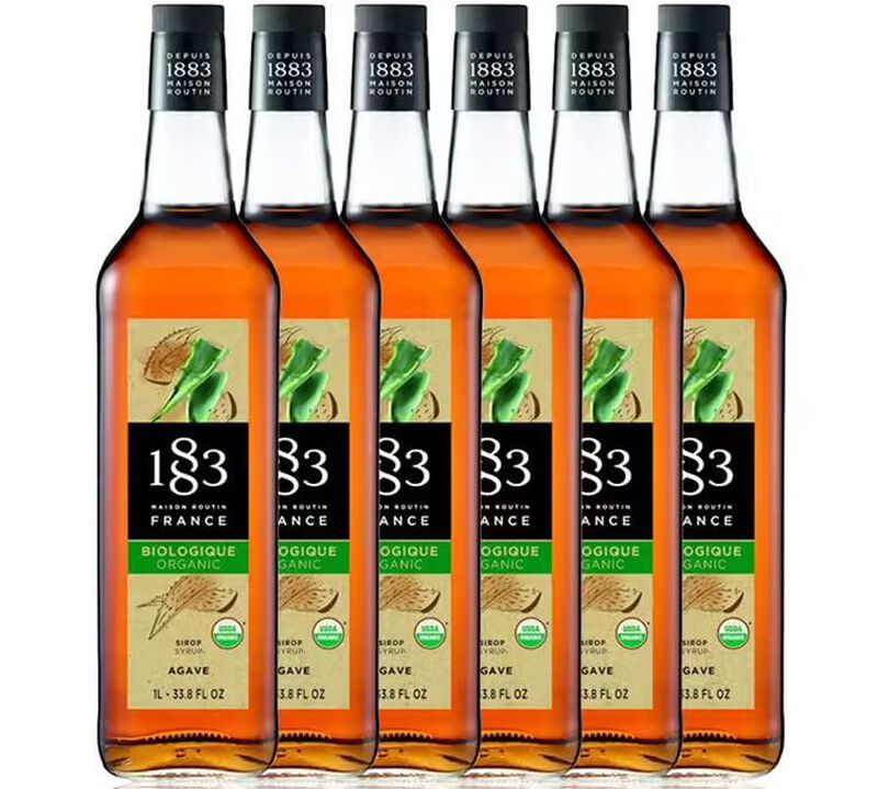 Lot 6 Sirops Bio d'Agave - Bouteille verre 6x1L - 1883 ROUTIN image number 0