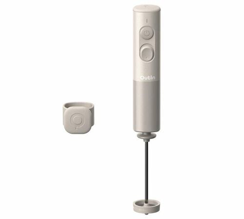 Mousseur &agrave; lait &eacute;lectrique blanc nacr&eacute; - OutIn LattoGo