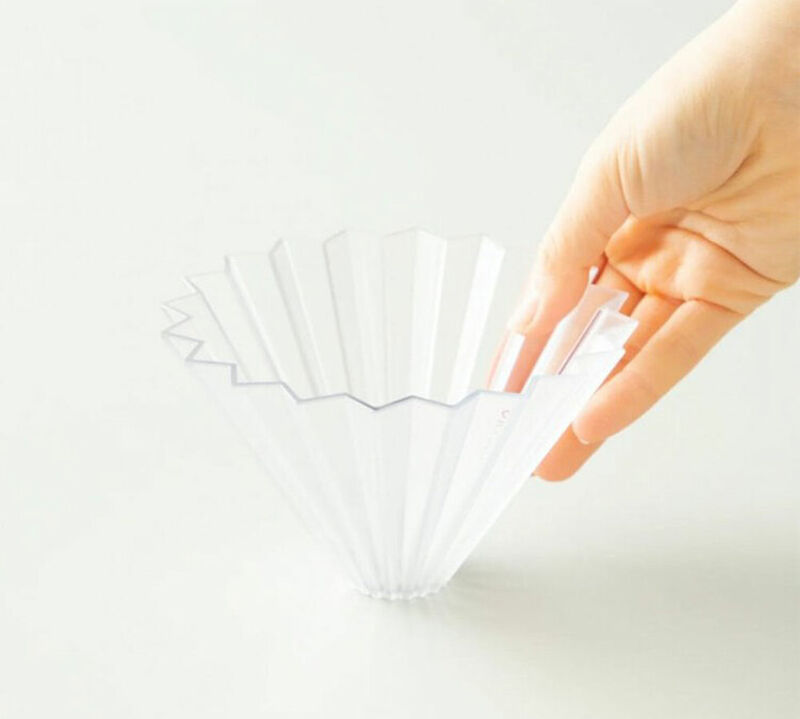 Dripper ORIGAMI Air transparent avec support en bois image number 1