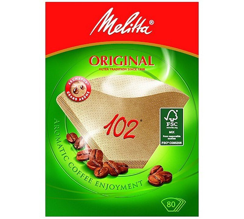 Melitta Original brown coffee filters 102 x 80 image number 0