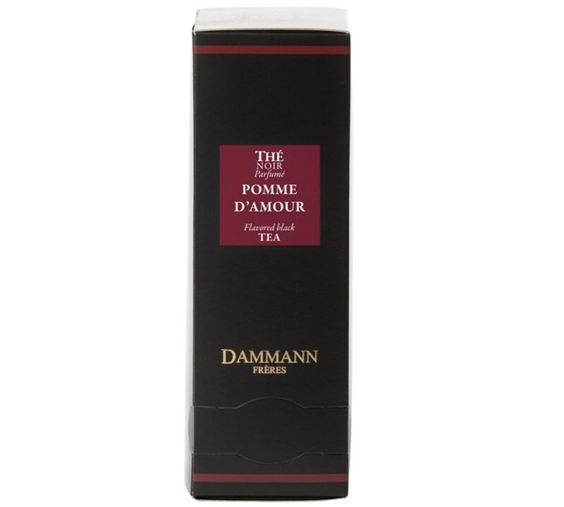 'Pomme d'amour' flavoured black tea - 24 Cristal&reg; sachets - Dammann Fr&egrave;res image number 0