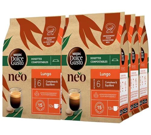 72 Dosettes Dolce Gusto Neo - Caf&eacute; Lungo