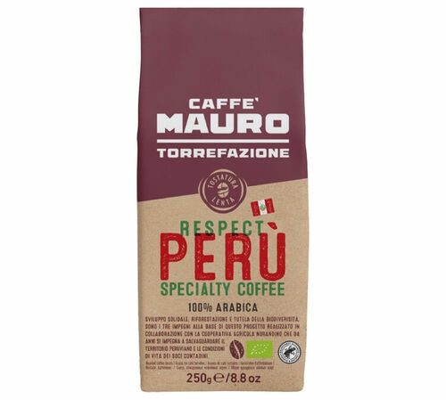 Caff&egrave; Mauro Organic Coffee Beans Respect Per&ugrave; - 250g